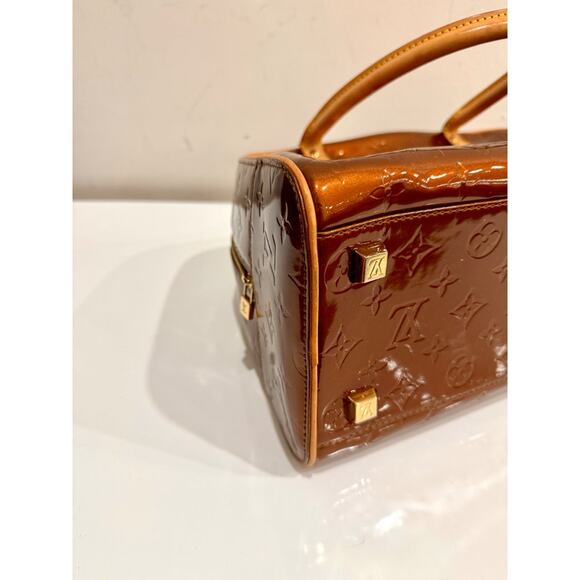 Louis Vuitton Tompkins Square Satchel Handbag Monogram Patent Leather Brown - Picture 15 of 15